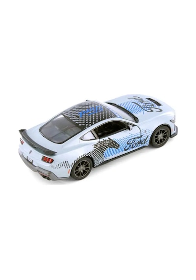 Kinsmart 2024 Ford Mustang Dark Horse 1:38 Çek Bırak Metal Model Araba Gri - Özel Livery Seri