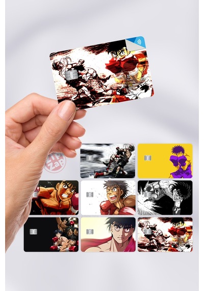 Fighting Spirit Hajime No Ippo Kart Kaplama Sticker 8 Adet Çok Renkli