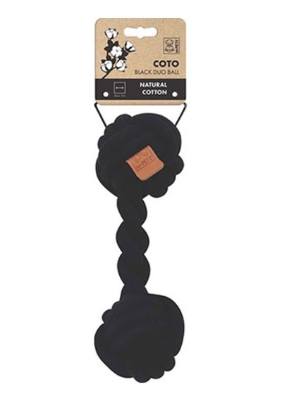 M-pets Coto Siyah Duo Ball Örgü Köpek Oyuncağı 28 Cm 244-50016.01