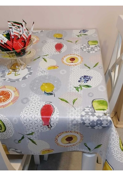 Elyaflı Pvc Muşamba - Desenli Silinebilir Masa Örtüsü 01fnt12152 Kırmızı