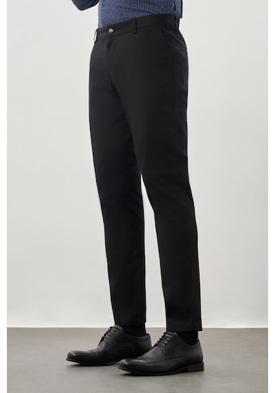 İmza Siyah Kendinden Desenli Bez Ayağı Pamuklu Yan Cep Slim Fit Casual Pantolon 1003245168 Siyah İmza Siyah Kendinden Desenli Bez Ayağı Pamuklu Yan Cep Slim Fit Casual Pantolon 1003245168 Siyah