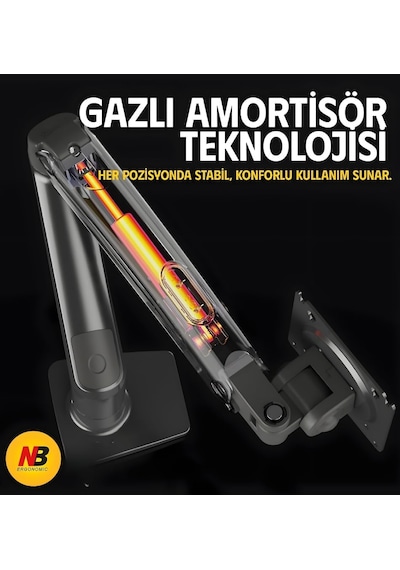 North Bayou Nb F80 Amortisörlü 2-9 Kg Monitör Standı 2026 Versiyon