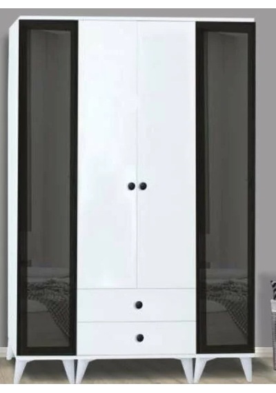 Delüx 4 Kapılı Aynasız Beyaz Dolap