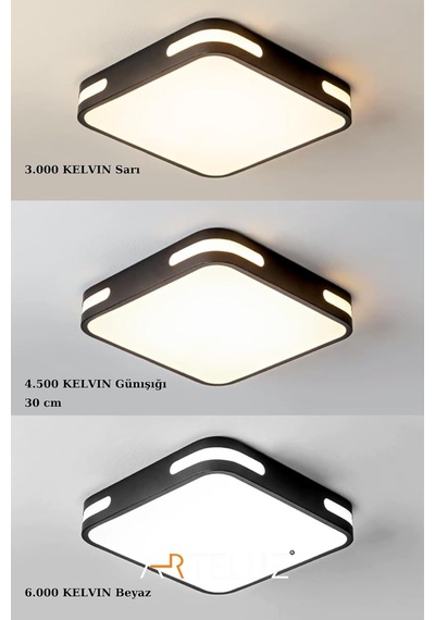 Arteluz Kare Model Modern Plafonyer Avize 30x30 Cm Diğer
