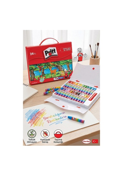 Pastel Boya 24 Renk 1 Paket Pritt Pastel Boya 24 Lü Çantalı Parlak Canlı Ve Örtücü Renkler Resim Okul Sınıf Öğrenci Çok Renkli Pastel Boya 24 Renk 1 Paket Pritt Pastel Boya 24 Lü Çantalı Parlak Canlı Ve Örtücü Renkler Resim Okul Sınıf Öğrenci Çok Renkli