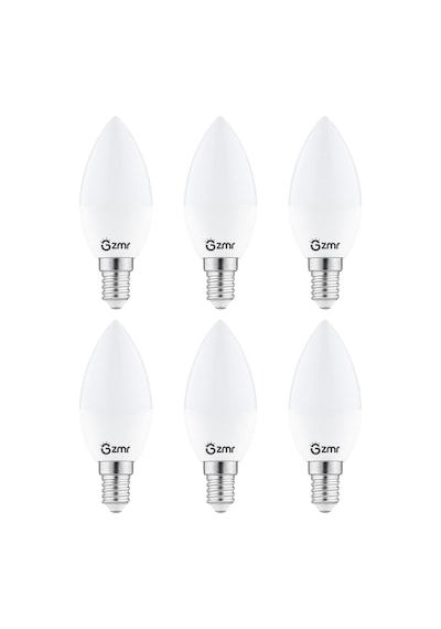 Zmr 120/b.65 6'li 7w Buji Led Ampul 6500k Beyaz Işık E14 Duy Enerji Tasarruflu Ve Uzun Ömürlü Aydınlatma Diğer