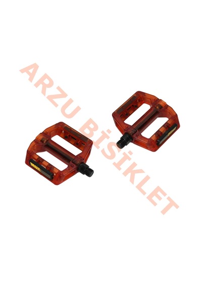 Mtb Pedal Bilyalı Şeffaf 110mm-100mm - Kırmızı