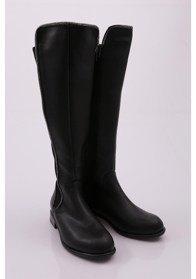 Dgn 508-22k Kadin Arkasi Stretch Yan Taşli Şerit Knee High Flats Çizme 508-1557-R1534 Siyah Dgn 508-22k Kadin Arkasi Stretch Yan Taşli Şerit Knee High Flats Çizme 508-1557-R1534 Siyah
