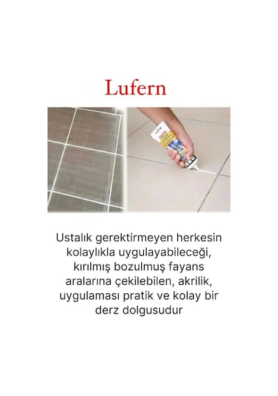 Özel Üretim Gri Fayans Arası Hazır Derz Dolgu Dayanıklı Tüp Mermer Mutfak Banyo Zemin Duvar Onarıcı