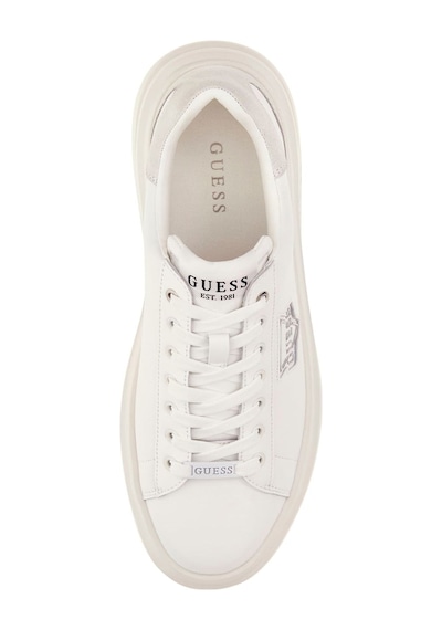 Guess Erkek Elban Deri Kalın Tabanlı Sneaker - Beyaz 4182900