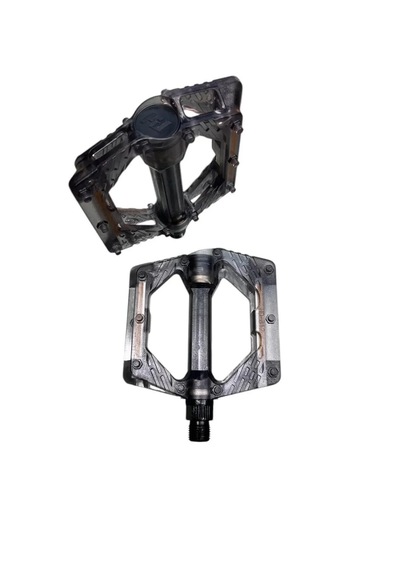 Renkli Platform Pedal Şeffaf Transparan Bilyalı Reflektörlü Bisiklet Pedalı 10x10 Cm Siyah