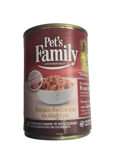 Pet's Family Kuzu Etli Yetişkin Kedi Maması 400 G