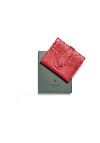 Kırmızı Cüzdan & Kartlık Unisex 800 Grande Deri Cüzdan Kartlık