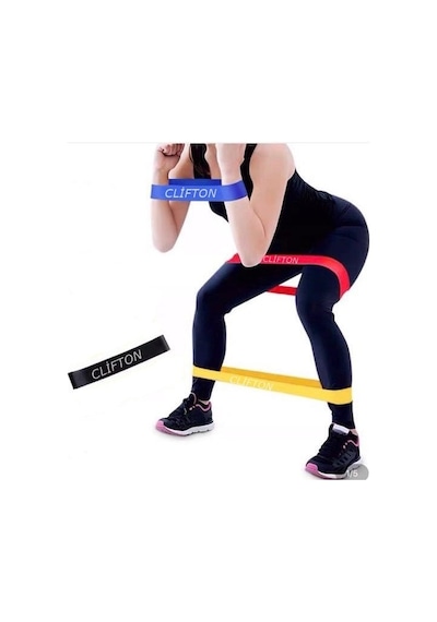Aerobik Band Pilates Yoga Fitness Squat Çalışma Lastiği Siyah