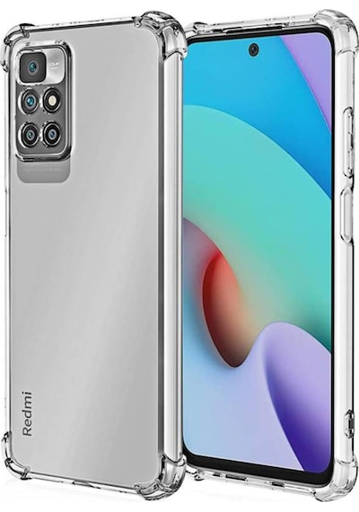 Xiaomi Redmi 10 2022 Kamera Korumalı Antişok Airbag Köşe Korumalı Silikon Şeffaf Kapak