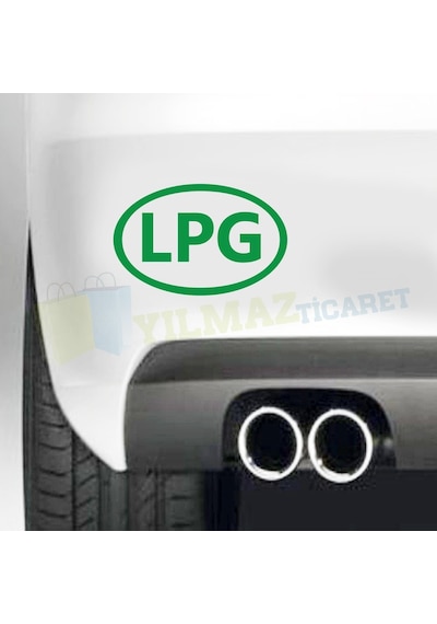 Lpg Gaz Oto Sticker Yapıştırma Tampon Etiket 2 Ad
