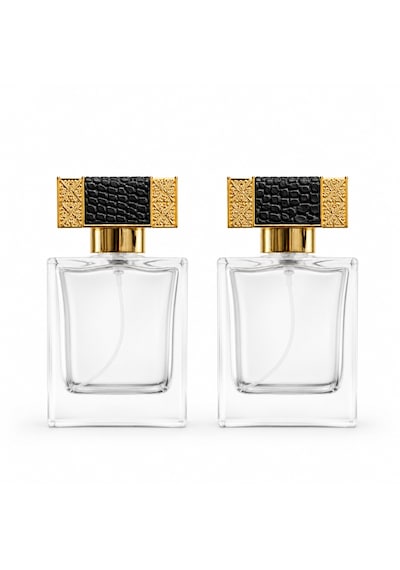 20 Adet Boş Cam Parfüm Şişe, 50 Ml, Mia Model, Şeffaf, Geçmeli,-fpu-50