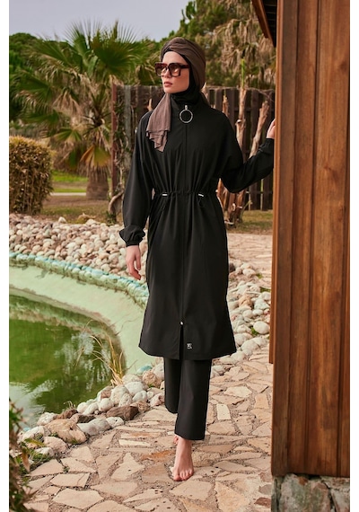Marina M2401 Tam Kapalı Mayo-siyah Siyah