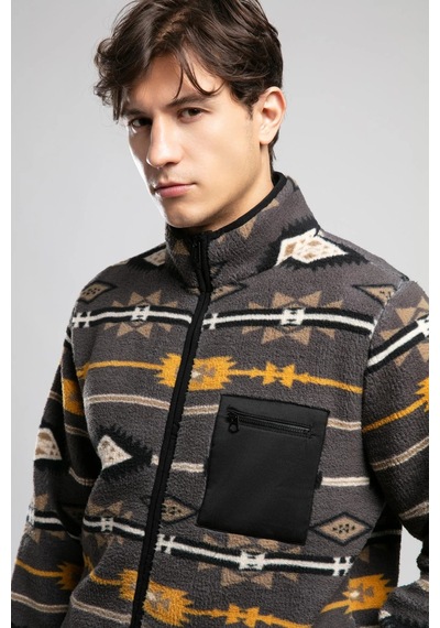 Lee Cooper Erkek Sweat 261 Lcm 241061 7138 Gri Desenli Gri Desenli