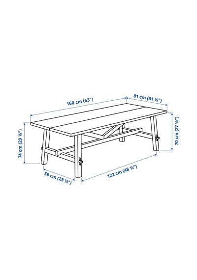 Ikea Beyaz Sağlam Yemek Masası
