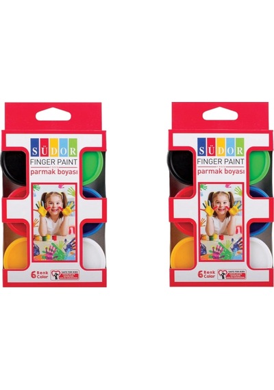Parmak Boyası Set 6 30 Ml Iki Adet Çok Renkli