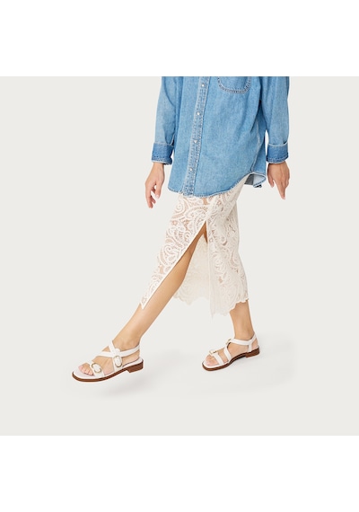 Off White Sandalet Kadın 87m6 Frau London-s Beyaz