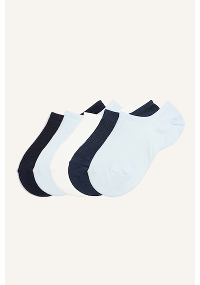 Defacto Kadın 5li Pamuklu Sneaker Çorap F5429axnsbe2 Mavi-be2