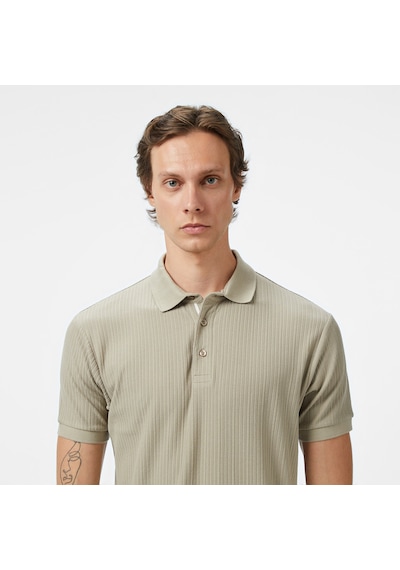 Nautica Erkek Bej Regular Fit Polo Yaka T-shirt Düz K55303t Bej