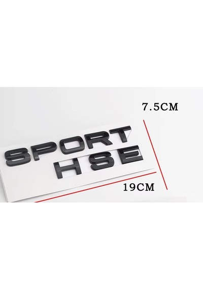 Range Rover Sport Hse Bagaj Yazısı Siyah Renk Range Rover Sport Hse Trunk Emblem Black Color Sporthsesiyah1