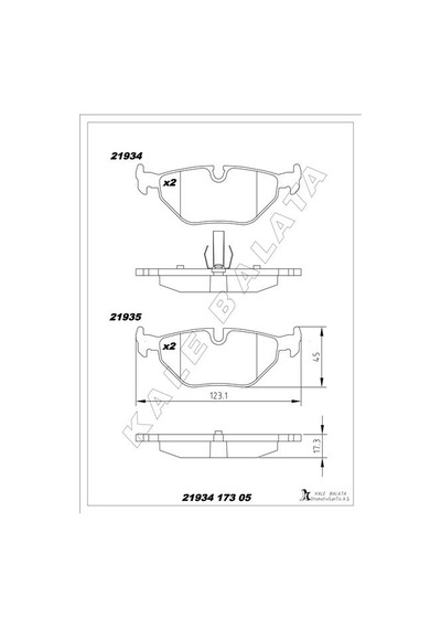 Kale-balata Fren Balatası Arka Bmw E30 E36 E46 E85 E86 21934-m00-00-kd11 34216778168