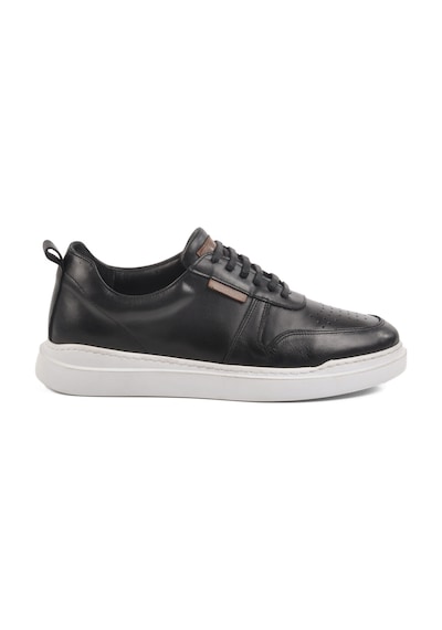 Siyah Beyaz Hakiki Deri Erkek Sneaker Premium 412 M Siyah-beyaz Siyah - Beyaz