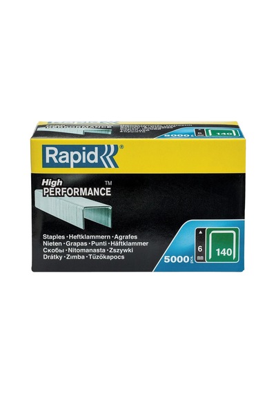 Rapid Zımba Teli Tip 140, 6 Mm Zımba, 5000 Adet Büyük Paket, Ahşap Ve Folyolar İçin Yassı Tel Kıskaçlar
