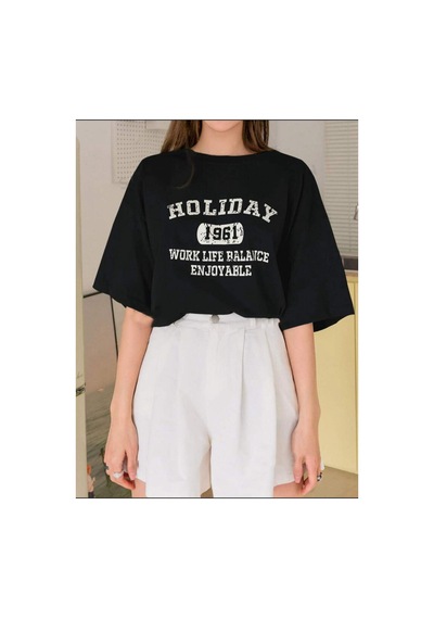 Medinenur Unisex Holiday Baskılı Tshirt Siyah