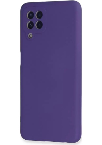Newface Samsung Galaxy A22 Kılıf Nano İçi Kadife Silikon - Mor