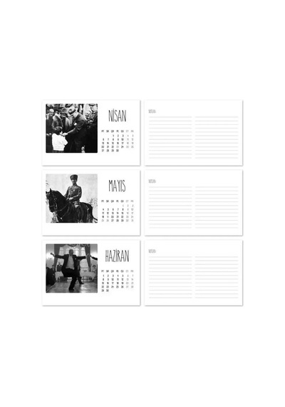 Ahşap Tabanlı Atatürk Fotoğraflı Masa Takvimi 2027 Masa Takvimi