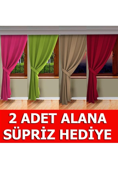 Smart Tek Parça Fon Perde 80 X 270 Cm Dekoratif Kumaş Perde