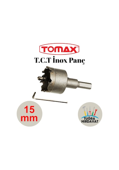 Tomax T.c.t. Metal Paslanmaz İnox Delme Testere Panç 15 Mm