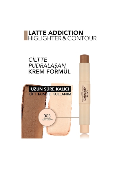 Flormar Latte Hafif Yapılı & Uzun Süre Kalıcı Kremsi Highlighter 003sftcream