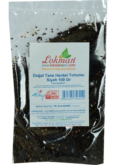 Lokman Avm Hardal Tohumu Siyah Doğal Tane 100 G