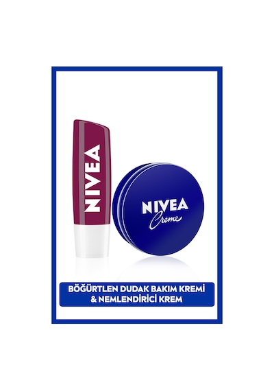 Nivea Böğürtlen Dudak Bakım Kremi 4.8 G + Nemlendirici Krem Teneke 30 ML