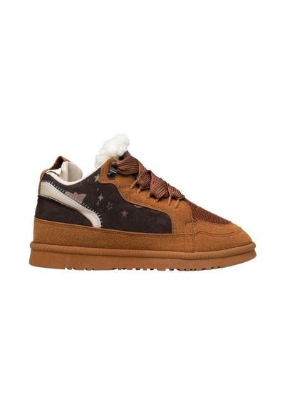 Kadın Vegan Deri Taba Sneakers - Nocturnal Glow Tasarım Çok Renkli