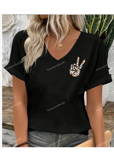 Startmore Leopar Desenli Özgürlük Siyah