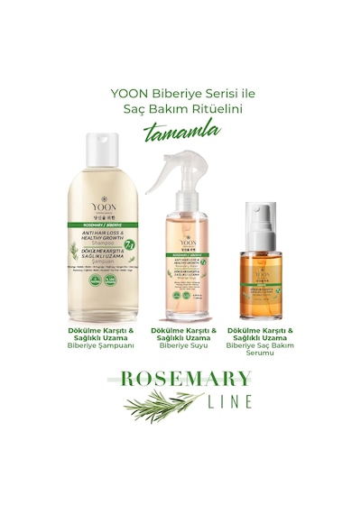 Yoon 2'li Set Saç Dökülme Karşıtı, Hızlı Saç Uzatma, Saç & Saç Derisi Serumu 2x50ml