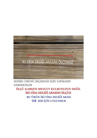 128 Mm Polimer Dolap Kulpu 20 Adet Vidalı - Mobilya Kulpları - 128 - Siyah Siyah Çift Delikli 128 Mm