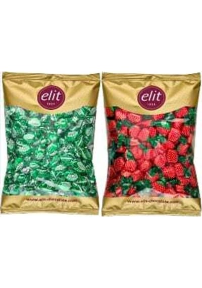 Elit Mentollü Okaliptus Şeker Ve Çilekli Şeker 2 Li Set 2 Kg