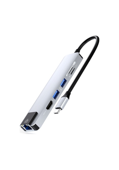 Smartgift 6 Port USB Hub Type-C Ethernet/HDMI USB 3.0 Çoklayıcı Adaptör