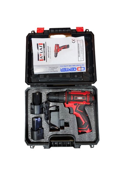 Attlas ECO CDD-202C Kutulu 2 x 2.0AH 12V 28NM Tork Akülü Vidalama Matkap