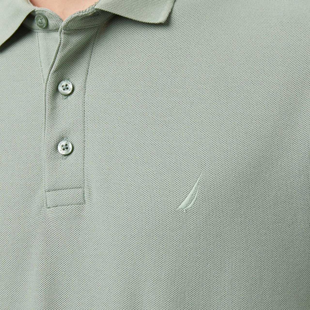 Nautica Erkek Yeşil Classic Fit Uzun Kollu Polo Yaka T-shirt Düz K57351t Yeşil