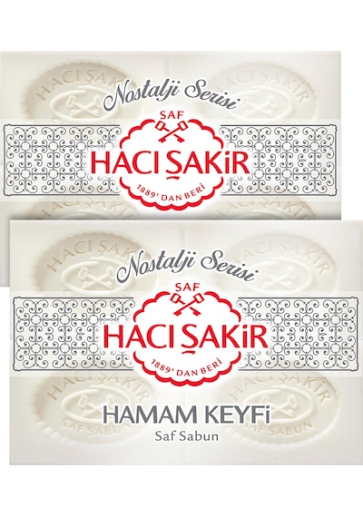 Hacı Şakir Hamam Keyfi Saf Geleneksel Beyaz Sabun 4 x 200 G 2'li