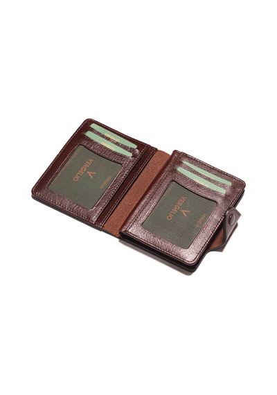 Coffee Braun Cüzdan & Kartlık Erkek 866 Vergelio Purse Matte Crystal Wallet Card Holder Coffee Braun